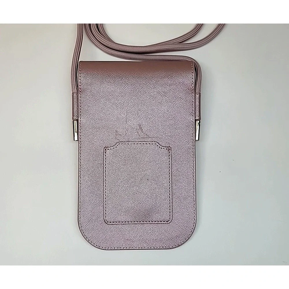 Guess Universal Metallic Pink Phone/Passport Pouch w/Adjustable Strap/Card Slot